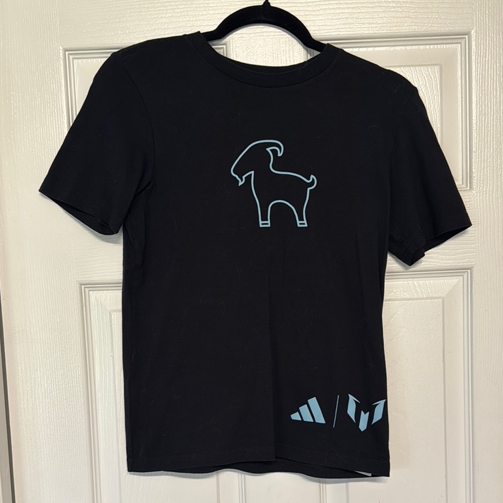 Adidas Messi Goat Kids Black Graphic T-Shirt